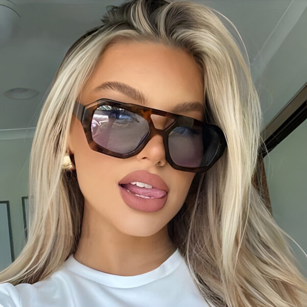 Ins Big Frame Leopard Sunglasses Summer Sunshade Beach Vacation Glasses - Image 9