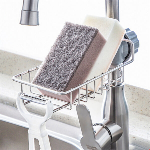Adjustable Sink Drain Rack Sponge Storage Faucet Holder Soap Drainer Shelf Basket Organizer Kitchen Bathroom Accessories - Image 10