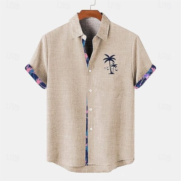 Ocean Fish Pattern Lapel Loose Casual Short Sleeve - Image 2