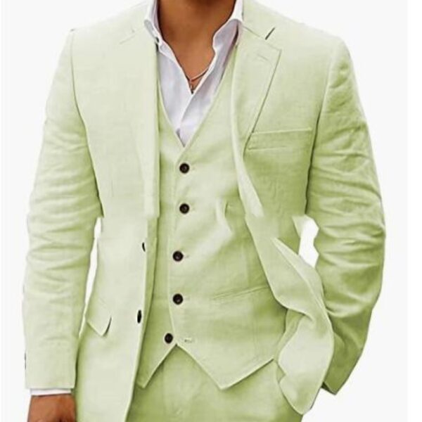 Linen Business Casual Suit Men's Six-piece Set Suit - Image 6