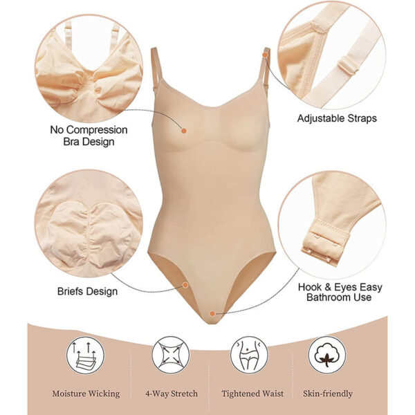Women's Suspender Jumpsuit Fashion Casual Seamless Slim Body-shaping Corsets Bodysuit - Image 10