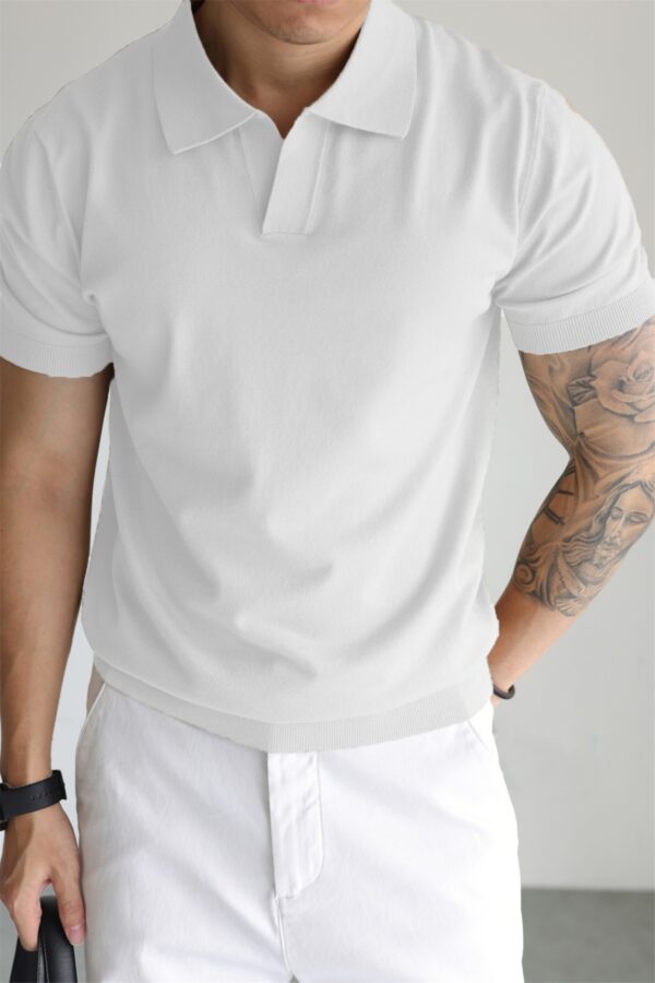 Summer Men's Cool Loose Lapels T-shirt - Image 2