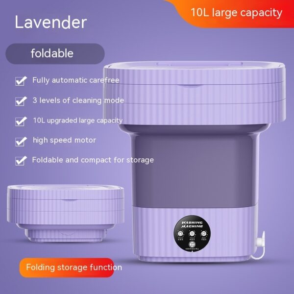 Plastic Folding Washing Machine Automatic Washing Underwear Panty Socks Baby Pet Clothes Dormitory Washing Integrated - Image 10