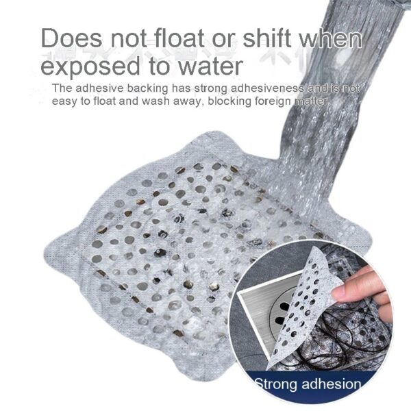 Disposable Self-adhesive Tian Zi Floor Drain Sheet Anti-blocking Insect-proof Anti-hair - Image 7