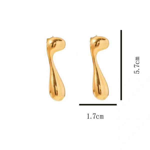 Alloy Earring Musical Note Water Drop Retro Fashion Minimalism Ear Studs - Image 4