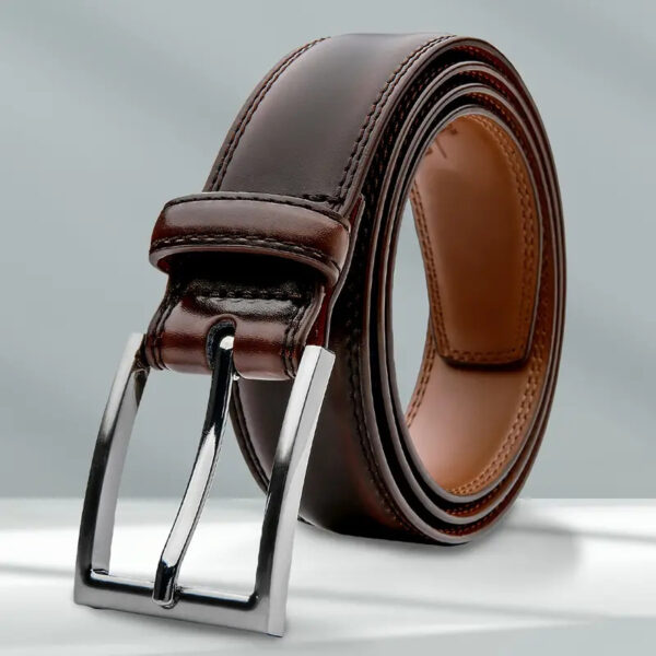 Men's Belt Pin Buckle Real Cowhide - Image 8