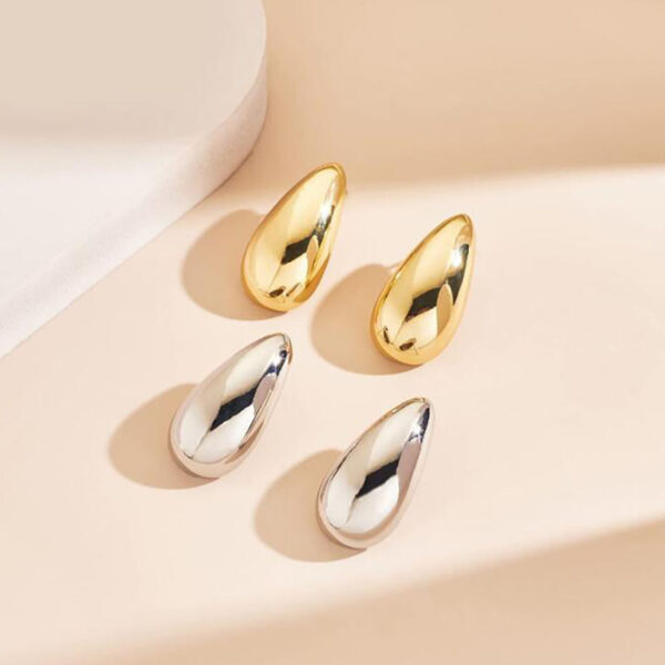 Metal Water Drop Earrings With A Sense Of Niche Luxury - Image 8