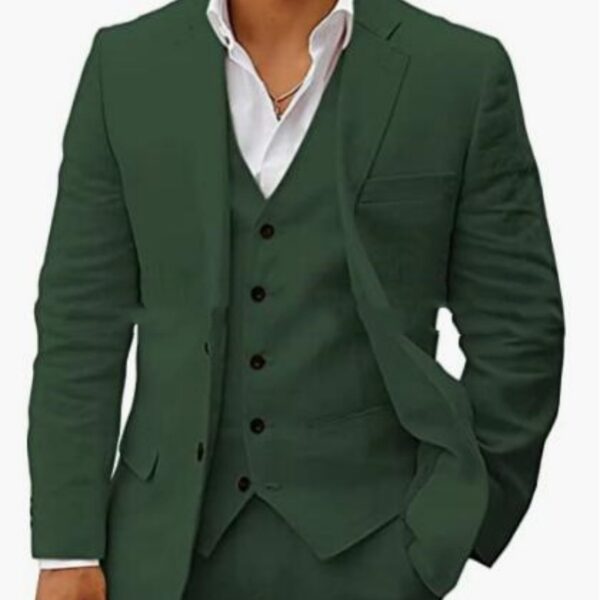 Linen Business Casual Suit Men's Six-piece Set Suit - Image 10