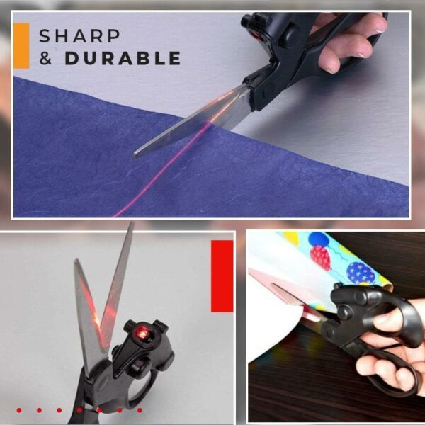 Professional Laser Guided Scissors For Home Crafts Wrapping Gifts Fabric Sewing Cut Straight Fast Scissor Shear - Image 6