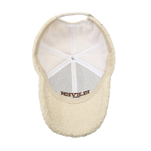 Winter Lambskin Thickened Warm Baseball Cap - Image 3