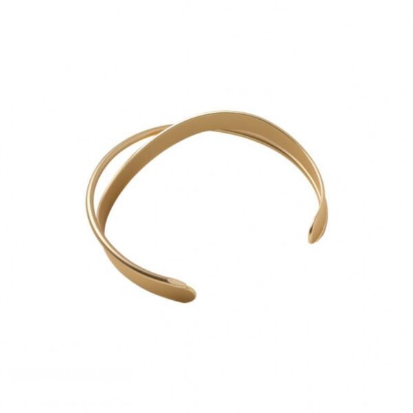 Geometric Cross Bangle Bracelet - Image 2