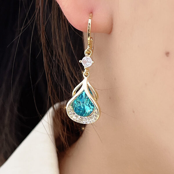 Micro Inlaid Zircon Exquisite Elegant Luxury Light Luxury High-end Earrings - Image 10