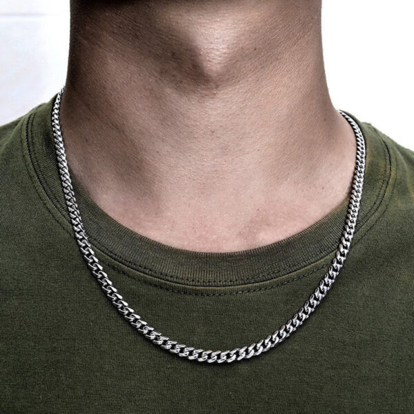 Temperament Fashion Cube Rope Chain Men Necklace - Image 3