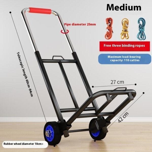 Hand Buggy Foldable And Portable Luggage Shopping Shopping Shopping Shopping Load - Image 5