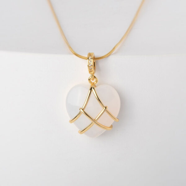 Titanium Steel Zircon Heart Necklace - Image 5