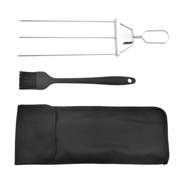 3-Prong Skewer Stick Needles Kebab 3 Way Forks Stainless Steel Barbecue Grill Fork Household BBQ Non-stick - Image 2