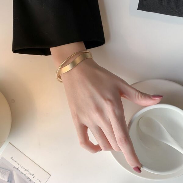 Geometric Cross Bangle Bracelet - Image 6