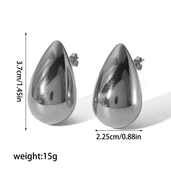 18K Gold Stainless Steel Dropper Earrings Eardrops - Image 3