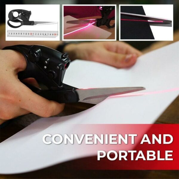 Professional Laser Guided Scissors For Home Crafts Wrapping Gifts Fabric Sewing Cut Straight Fast Scissor Shear - Image 5